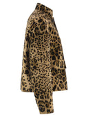 Maxmara Studio Mstedro – Cropped Animal Print Cotton Jacket