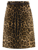 Maxmara Studio Mstfalange – Leopard Print Midi Skirt With Belt