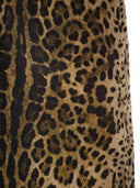 Maxmara Studio Mstfalange – Leopard Print Midi Skirt With Belt