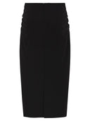 Max Mara Studio Mesquite Drapierter Stretch-Midi-Bleistiftrock