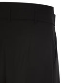 Maxmara Studio Mstserio – Wide Leg Pure Wool Trousers With Belt