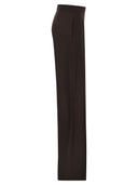 Maxmara Studio Msealpaca – Fluid Palazzo Trousers In Technical Crêpe