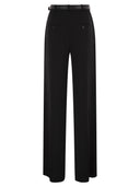 Maxmara Studio Mstamico – Wide Leg Palazzo Trousers With Belt