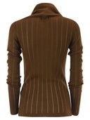 Maxmara Studio Mstbadesse – Fitted Silk And Wool Ribbed Turtleneck