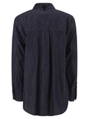 S Maxmara Stmnora Lightweight Denim Shirt With Jewelled Detail
