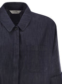 S Maxmara Stmrugiada Lightweight Denim Shirt With Short Sleeves