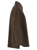 S Maxmara Smmgocce Suede Shirt With Silk Lining