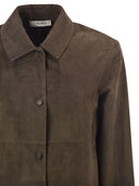 S Maxmara Smmgocce Suede Shirt With Silk Lining