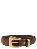 Alberto Luti Western Belt In Suede Leather