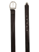 Alberto Luti Hammered Leather Belt With Chiselled Buckle