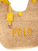 Polo Ralph Lauren Tote Polo Play In Raffia And Leather