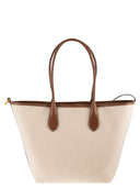 Polo Ralph Lauren Medium Bellport Tote Bag In Canvas And Leather