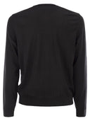 Boss Slim Fit Crew Neck Jumper In Merino Wool