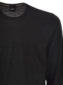 Boss Slim Fit Crew Neck Jumper In Merino Wool
