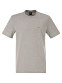 Camiseta de punto de algodón con logo de Boss