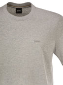 Camiseta de punto de algodón con logo de Boss