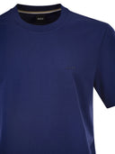 Boss Cotton Jersey T Shirt With Logo