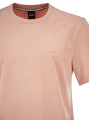 Boss Cotton Jersey T Shirt With Logo