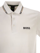 Boss Green Regular Fit Polo Shirt In Stretch Recycled Cotton And Polyester