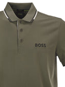 Boss Green Regular Fit Polo Shirt In Stretch Recycled Cotton And Polyester