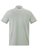 Boss Green Regular Fit Polo Shirt In Stretch Recycled Cotton And Polyester