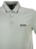 Boss Green Regular Fit Polo Shirt In Stretch Recycled Cotton And Polyester