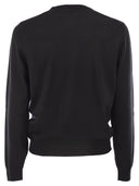 Boss - Pull coupe classique en laine vierge avec logo brodé