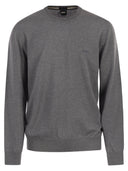 Boss Regular Fit Virgin Wool Jumper With Embroidered Logo