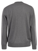 Boss Regular Fit Virgin Wool Jumper With Embroidered Logo