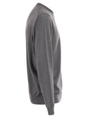 Boss Regular Fit Virgin Wool Jumper With Embroidered Logo