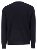 Boss - Pull coupe classique en laine vierge avec logo brodé