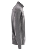 Boss Virgin Wool Jumper With Zip Collar