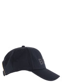 Boss Green Cap With Rubberised Logo In Technical Twill