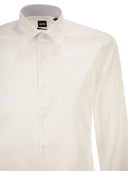 Boss Slim Fit Shirt In Stretch Cotton Poplin