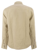 Boss Pure Linen Regular Fit Shirt With Button Down Collar