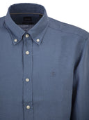 Boss Pure Linen Regular Fit Shirt With Button Down Collar