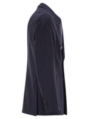 Boss Double Breasted Blazer In Virgin Wool