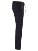 Boss Linen Blend Chino Trousers With Drawstring In Modern Regular Fit