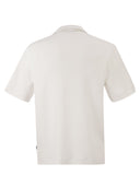 Boss Textured Cotton Polo Shirt With Open Collar