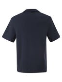 Boss Textured Cotton Polo Shirt With Open Collar