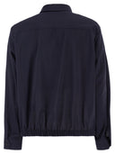 Boss Wool Blend Lightweight Jacket With Zip And Micro Textured Finish