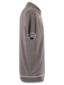 Boss Linen And Viscose Polo Shirt With Zip And Contrast Trims