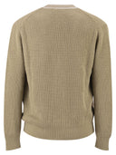 Boss Ribbed Cotton Cardigan With Contrast Buttons