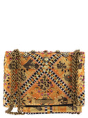 Kurt Geiger Kensington Fabric Bag With Geometric Print And Crystal Embellishments