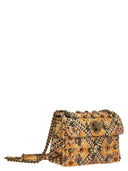 Kurt Geiger Kensington Fabric Bag With Geometric Print And Crystal Embellishments