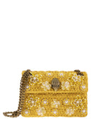 Kurt Geiger Kensington Woven Bag With Jewel Floral Embellishments
