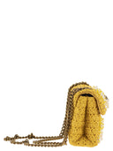 Kurt Geiger Kensington Woven Bag With Jewel Floral Embellishments