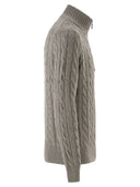 Polo Ralph Lauren Cotton Cable Knit Jumper With Zip Fastening