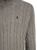 Polo Ralph Lauren Cotton Cable Knit Jumper With Zip Fastening
