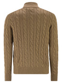 Polo Ralph Lauren Cotton Cable Knit Jumper With Zip Fastening
